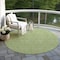 Homeroots 8' Green Black And Ivory Round Geometric Washable Indoor Outdoor Area Rug 596730 - alternate 3