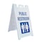Signmission Public Restroom, A-Frame & 2 Decals Installed, Heavy-Duty Plastic Frame SBHD-D-2436-Public Restroom - alternate 1