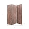 Homeroots 71" Brown Folding Three Panel Screen Room Divider 342771 - alternate 2