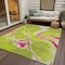 Homeroots 8' X 10' Lime Green Neon Pink And Ivory Abstract Washable Indoor Outdoor Area Rug 597785 - alternate 4