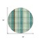 Homeroots 8' Sage Mint Green And Teal Blue Round Plaid Washable Indoor Outdoor Area Rug 614007 - alternate 4