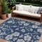 Homeroots 8' X 10' Navy Blue And Gray Floral Washable Indoor Outdoor Area Rug 600027 - alternate 1