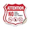 Signmission Property Shield Sign No Food No Drinks N, 4 inch X 4 inch, Vinyl Decal, 2PK SHI-D-2PACK-4-455 - alternate 1