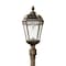 Gama Sonic Royal Bulb Solar Lamp Post, GS Solar Light Bulb, Single Lamp, Weathered Bronze 98B301 - alternate 3