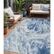 Homeroots 5' X 8' Navy Blue And Ivory Abstract Washable Indoor Outdoor Area Rug 614294 - alternate 1