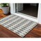 Homeroots 3' X 5' Gray And Ivory Geometric Washable Indoor Outdoor Area Rug 577043 - alternate 1
