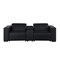 Homeroots 93in Black and Brown Leather Power Reclining Loveseat With Storage 720540 - alternate 1