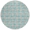 Homeroots 8' Teal Blue And Ivory Round Geometric Washable Indoor Outdoor Area Rug 583320 - alternate 6
