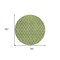 Homeroots 8' Green And Ivory Round Geometric Washable Indoor Outdoor Area Rug 596101 - alternate 4