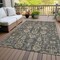 Homeroots 3' X 5' Gray Silver And Beige Oriental Washable Indoor Outdoor Area Rug 582074 - alternate 2