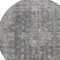 Homeroots 8' Charcoal And Silver Round Abstract Washable Indoor Outdoor Area Rug 616606 - alternate 5