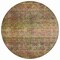 Homeroots 8' Artichoke Green And Hot Pink Round Floral Washable Indoor Outdoor Area Rug 605737 - alternate 3