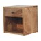 Homeroots 12" Brown Solid Wood Square One Drawer Floating Nightstand 651595 - alternate 8