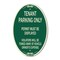 Signmission Tenant Parking Only Display Permit Violators , 12 In X 18 In Architectural, Heavy Gauge Aluminum A-OV-G-1218-22826 - alternate 1