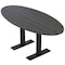 Skutchi Designs 4 Person Conference Table With Power Unit | 6' Oval Table | Harmony Series HAR-OVL-36X72-T.BK-WA7949-NA - alternate 1