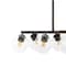 Jonathan Y Julian 33.5" 8-Light Farmhouse Bohemian Iron/Glass Linear LED Pendant, Oil Rubbed Bronze/Clear JYL7570A - alternate 6