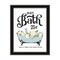 Homeroots Hot Bath Black Framed Print Bathroom Wall Art 530062 - alternate 1