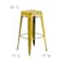 Flash Furniture 30" High Backless Distressed Yellow Metal Barstool ET-BT3503-30-YL-GG - alternate 4