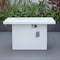 Leisuremod Chelsea Patio Modern Aluminum Propane Fire Pit Table, White CF44G-W - alternate 6