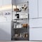Factory 2U Wire Shelving Unit, 14inD x 24inW x 63inH, 5 Shelves, Medium Duty 250 lbs Per Shelf, Black 803969 - alternate 3