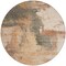 Homeroots 8' Terra Cotta Gray And Brown Round Abstract Washable Indoor Outdoor Area Rug 602989 - alternate 3