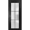 Sartodoors Sliding Pocket Door with Frosted Tempered Glass Planum 2122 Black 36x96 Solid Core Modern Interior PLANUM2122PD-BLK-36 x 96 - alternate 1