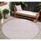 Homeroots 8' Pink And Ivory Round Southwestern Washable Indoor Outdoor Area Rug 593704 - alternate 1