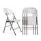 4Dock White Folding Chairs, Portable Seats with Durable Steel Frame, 4PK FT003 - alternate 1