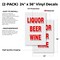 Signmission Liquor Beer Wine, Vinyl Decals Only 24 Inch x 36 Inch, Vinyl Decal, 2PK DSB-2436-2PACK-Liquor Beer Wine - alternate 2