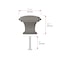 Richelieu Charlemagne Collection 1 11/16-inch (43 mm) Antique Nickel Transitional Square Cabinet Knob BP81045143 - alternate 4