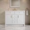James Martin Vanities Bellshire 48" Single Vanity, Bright White w/ 3 CM White Zeus Silestone Top 660-V48-BW-3WZ - alternate 4