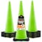 Xpose Safety Traffic Safety Cone, 36 in, Premium PVC, No Collar, Lime Green, 8 pk LTC36-8-X - alternate 1