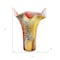 Homeroots 17" Red and Yellow Glass Abstract Novelty Table Vase 375776 - alternate 3