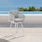 Homeroots 44" Light Gray Metal Swivel Outdoor Bar Height chair with Footrest 571182 - alternate 6