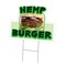 Signmission Hemp Burger Die Cut Yard Sign & Stake outdoor plastic coroplast window, C-DC-1216-Hemp Burger19 C-DC-1216-Hemp Burger19 - alternate 1