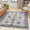 Homeroots 4' X 6' Ivory And Blue Floral Indoor Outdoor Area Rug 572548 - alternate 5