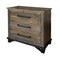 Homeroots 37" Brown and Gray Solid Wood Three Drawer Chest 524595 - alternate 1