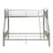 Homeroots 78" X 56" X 67" Silver Metal Twin Over Full  Bunk Bed 286162 - alternate 1