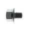 Zoro Select Not Graded, 5/16"-18 Serrated Flange Bolt, Plain Stainless Steel, 3/8 in L, 50 PK 1-SFH-31C-37 - alternate 2