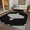 Homeroots 5' X 8' Black Gray And Ivory Oriental Washable Indoor Outdoor Area Rug 598173 - alternate 4