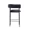 Manhattan Comfort Onda Metal Vegan Leather Counter Stool in Black CS1637-3 - alternate 5