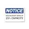 Signmission Public Safety, 10" Height, Peel And Stick Wall Graphic, 14" x 10", Restaurant Open 25% Capacity OS-NS-RD-1014-25461 - alternate 1