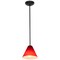 Access Lighting Martini, Pendant, Oil Rubbed Bronze Finish, Red Glass 28004-1R-ORB/RED - alternate 1