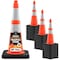 Xpose Safety 28 In Orange Slim Line Traffic Cone, 10 lb Base with 6in & 4in  Collar, DOT Approved, 24-PK OTC28SL-64-10L-24-X - alternate 1