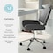 Martha Stewart Tyla Upholstered Office Chair in Gray/Polished Nickel CH-220921-5-GY-MS - alternate 5