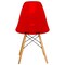 Leisuremod Dover Plastic Dining Side Chair with Wooden Legs, Transparent Red EP19TR - alternate 6