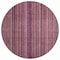 Homeroots 8' Pink Mauve And Blush Round Striped Washable Indoor Outdoor Area Rug 616378 - alternate 4