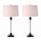 Jonathan Y Mason 30" Glass and Metal LED Table Lamp, Black/Clear, 2PK JYL1008A-SET2 - alternate 1