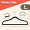 Campior Black Velvet Hangers, 360 Deg Swivel Hook, Non-Slip and Space Saving Hangers, Heavy-Duty, 5PK CMPVVH5BK - alternate 5