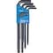 Eklind 9-Piece Hex Key Set, L, Long, 2 Tips, Metric, Steel, Black Oxide, Plastic Case, 13609 13609 - alternate 1